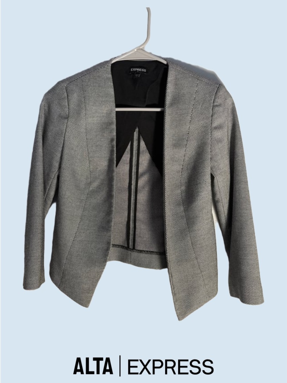 Express Women's Gray Open-Front Blazer